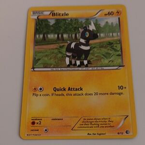 Pokemon Blitzle Trading Card - Yellow and Black